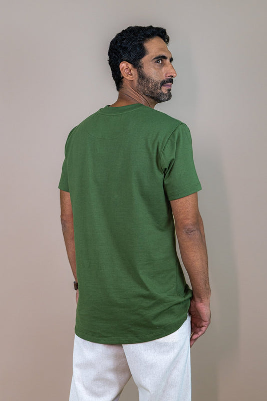 Camiseta Gola Média Heavy Cotton